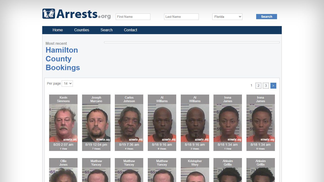 Hamilton County Arrests and Inmate Search